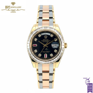 Rolex Day-Date Yellow White & Rose Gold with Diamond & Ruby {DISCONTINUED} - ref 18959BR-0